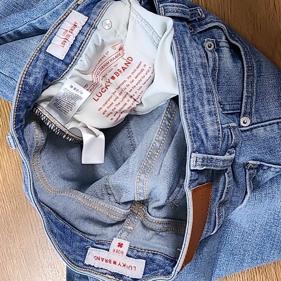 LUCKY BRAND 28x27 LIZZIE LOW RISE SKINNY GIRLS WOMEN PREOWNED STRECH BLUE JEANS - Picture 6 of 8